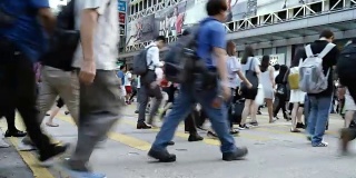 香港中环道，行人过路处