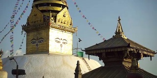 斯瓦扬布纳特佛塔-藏传佛教最神圣的佛塔(金刚乘)。加德满都,尼泊尔