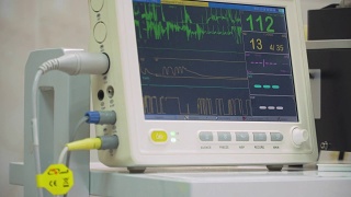 手术室心脏监护仪视频素材模板下载