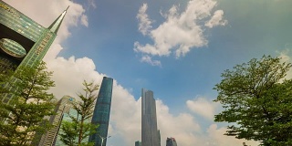 天光广州ifc和CTF顶级全景4k时间跨度中国
