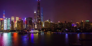 夜照上海江湾天台全景，4k时间推移中国