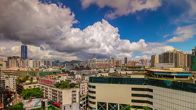 天云运行深圳城市景观屋顶全景4k时间推移中国