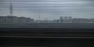 雨天武汉到深圳列车窗口pov全景4k时间流逝中国