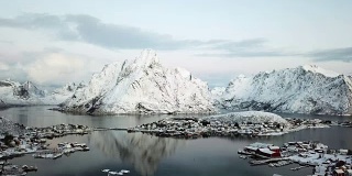 挪威罗浮敦群岛的空中景观