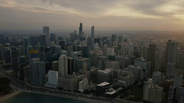 芝加哥的空中轮廓
