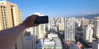 用4K慢镜头拍摄夏威夷檀香山的自拍照