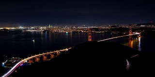 金门大桥和旧金山夜景
