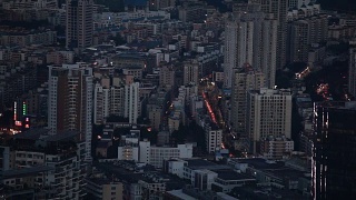 深圳蛇口，中国-城市全景从上面拍摄视频素材模板下载
