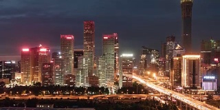 T/L Downtown Beijing at Night /中国北京