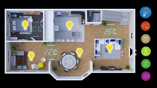 家庭自动化和智能家居技术-照明控制视频素材模板下载