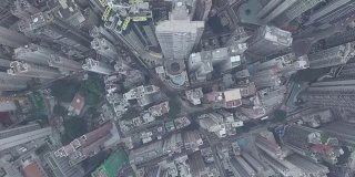从山顶鸟瞰香港城