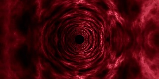 红色的抽象的隧道。