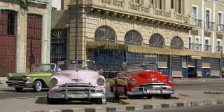 古巴哈瓦那街头的经典老爷车