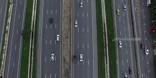 泰国曼谷高速公路交通鸟瞰图