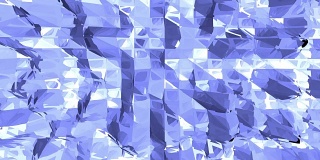 蓝色低聚转化表面作为装饰环境。蓝色多边形几何变换环境或脉动背景在卡通低聚流行现代时尚的3D设计。