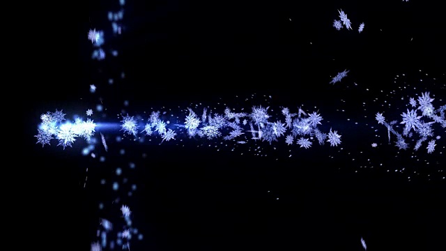 雪花水晶旋转，CG动画