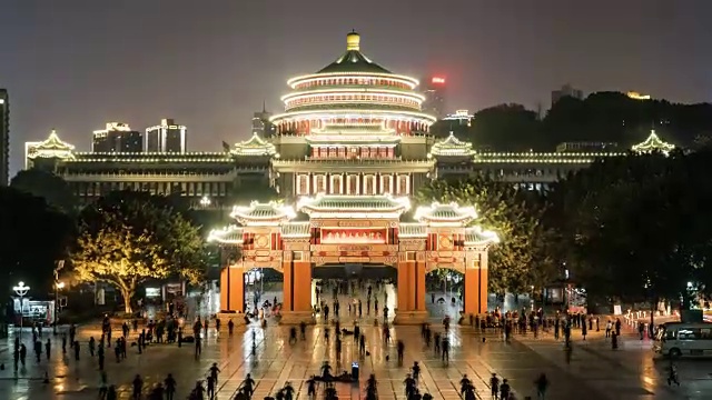重庆著名的广场夜景