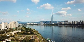 韩国首尔城市天际线鸟瞰图