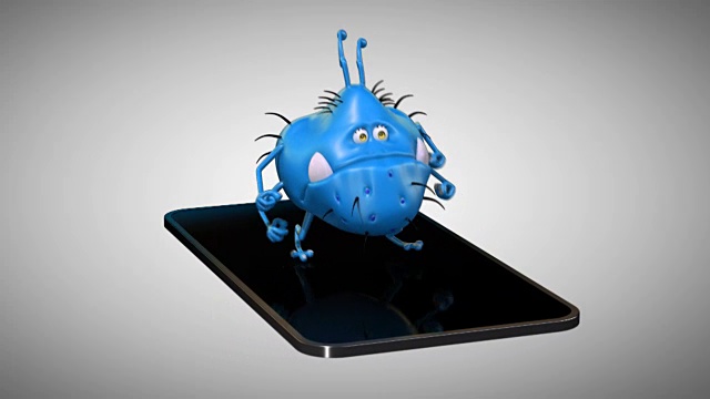有趣的细菌和手机- 3D动画