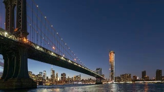 曼哈顿桥全景时间流逝视频素材模板下载