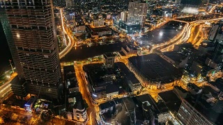 从高处俯瞰胡志明市的夜景视频素材模板下载