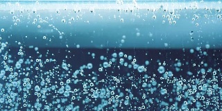 特写气泡在慢动作的水。