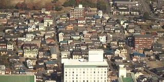 鸟瞰图:日本岐阜市岐阜市的一个小村庄