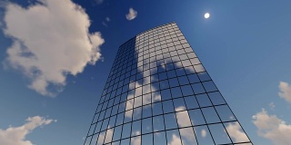 摩天大楼企业建筑和云