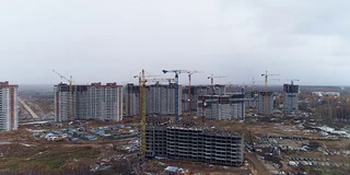 住宅区建筑的鸟瞰图。