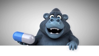 有趣的大猩猩- 3D动画视频素材模板下载