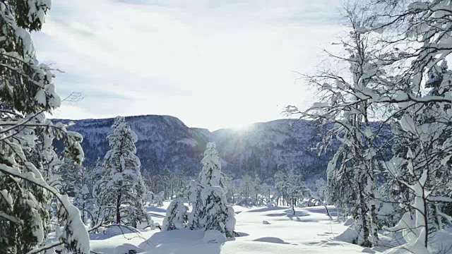 挪威风景:雪山地区