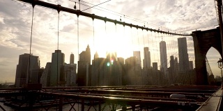 从布鲁克林大桥眺望曼哈顿天际线