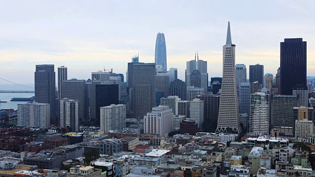 旧金山，加利福尼亚市中心的时光流逝