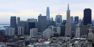 旧金山，加利福尼亚市中心的时光流逝