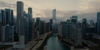 芝加哥天际线- 4K天线