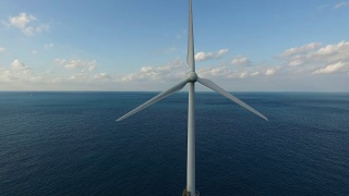 韩国Jejeu岛的风力涡轮机视频素材模板下载