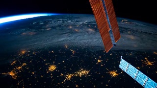 从国际空间站上看到的地球。这段视频由美国宇航局提供。视频素材模板下载