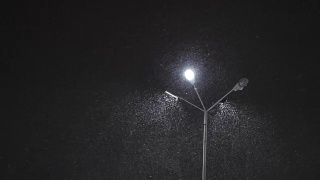 夜雪临街灯视频素材模板下载