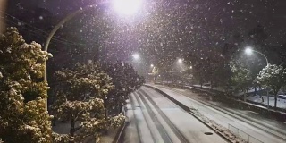 2018年2月2日凌晨2点，东京降雪