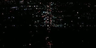 城市夜间交通(高清航拍)