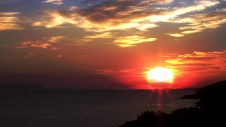 日落的背景。在赫瓦尔Cloudscape。间隔拍摄。高清视频素材模板下载