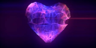抽象紫色的现代技术心脏可循环的背景