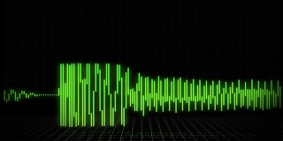 音频波形或频谱背景广告- 30秒-绿色版本