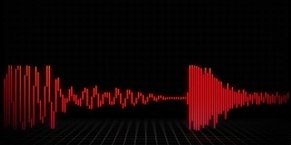音频波形或频谱背景广告- 30秒-红色版本