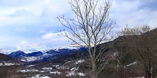 在法国比利牛斯山旅行时拍摄的雪景