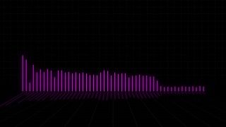 Techno未来主义的紫色音频仪表条背景播放音乐与歌词的空间- 30秒视频素材模板下载