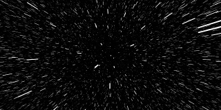4K白色星迹中的翘曲或超空间运动摘要。爆炸和扩张运动。运动图形和动画背景。