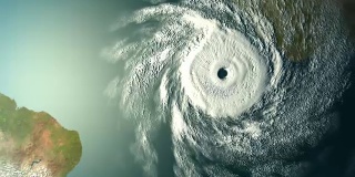 大灾难，地球上的大风暴，CG动画。