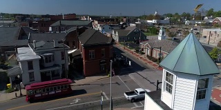 美国俄亥俄州塞勒姆小镇前推高空拍摄