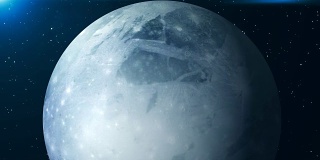 冥王星动画。3 d渲染背景